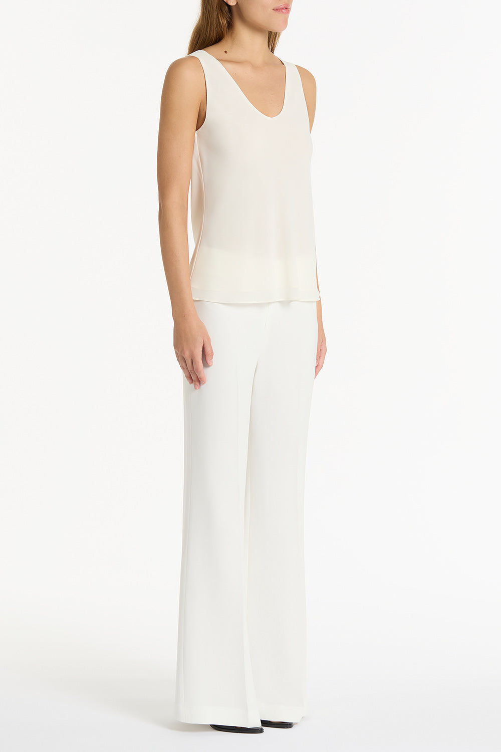 Carla Zampatti Georgette Scoop Cami (Cream)