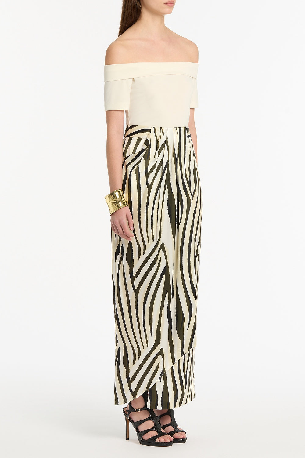 Carla Zampatti Jersey Off Shoulder Top (Cream)