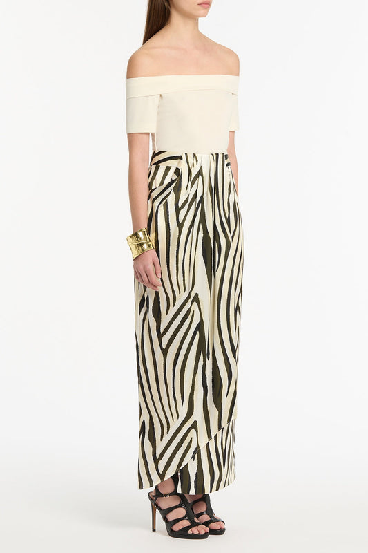 Carla Zampatti Jersey Off Shoulder Top (Cream)