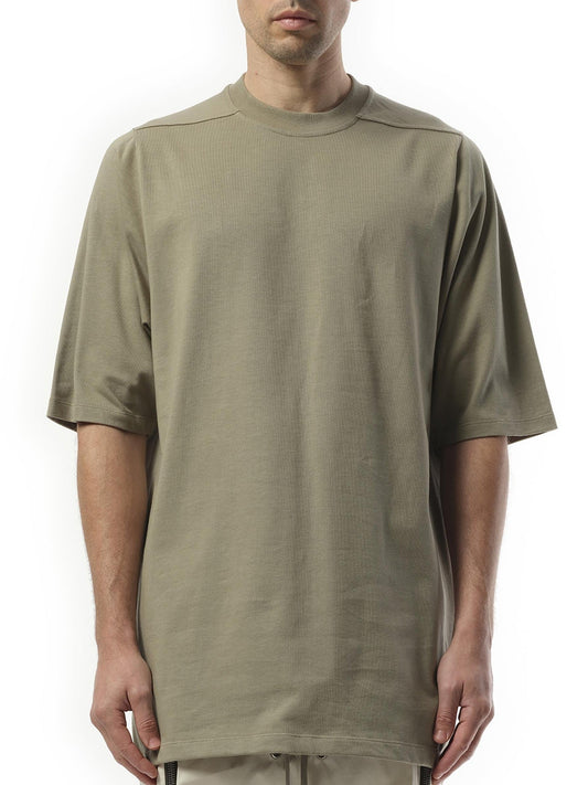 Image of a model wearing Tops. Productname: RICK OWENS Jumbo SS T in GREY colour by brand - RICK OWENS