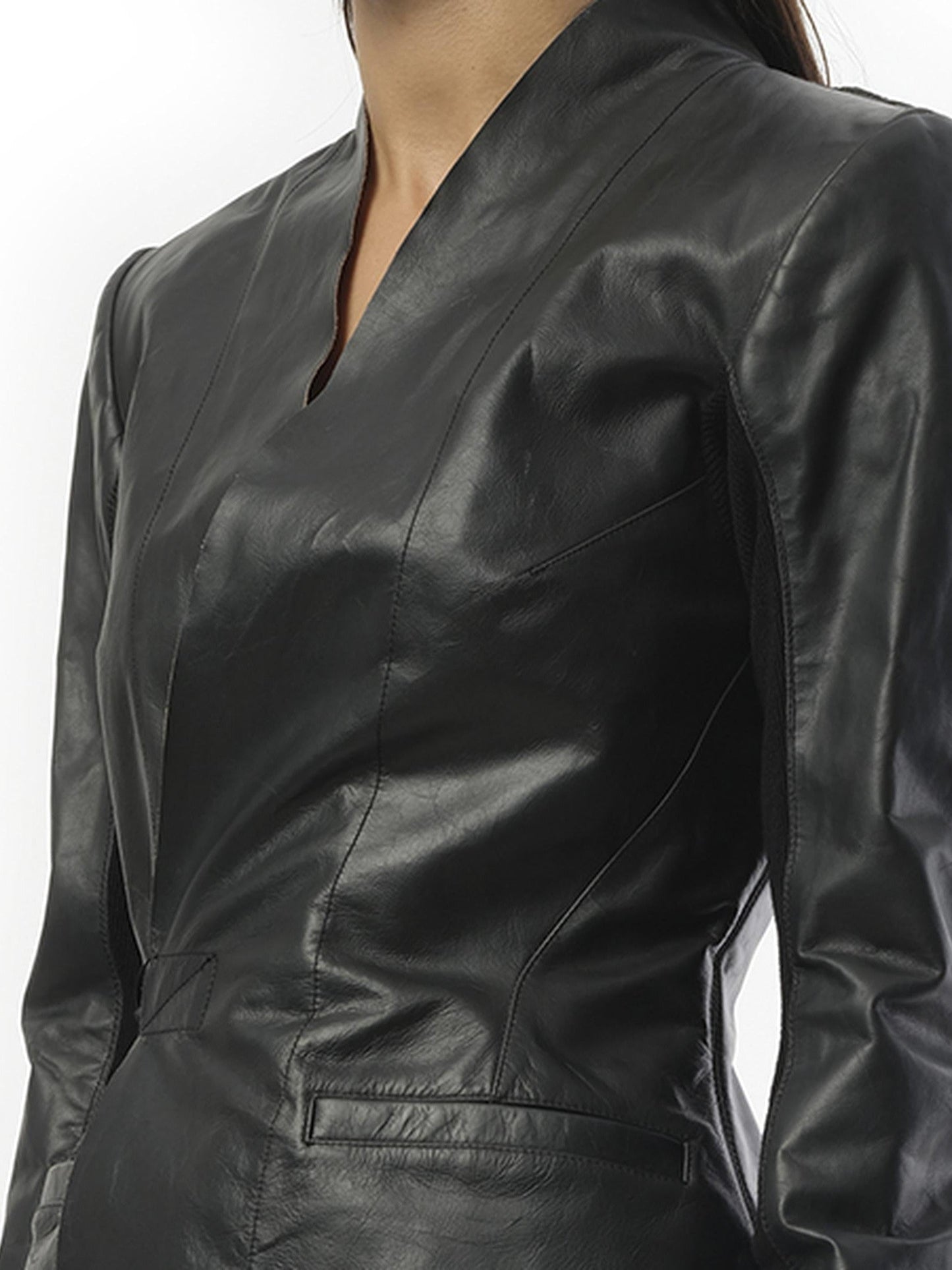 RICK OWENS Hollywood Leather Jacket (Black)