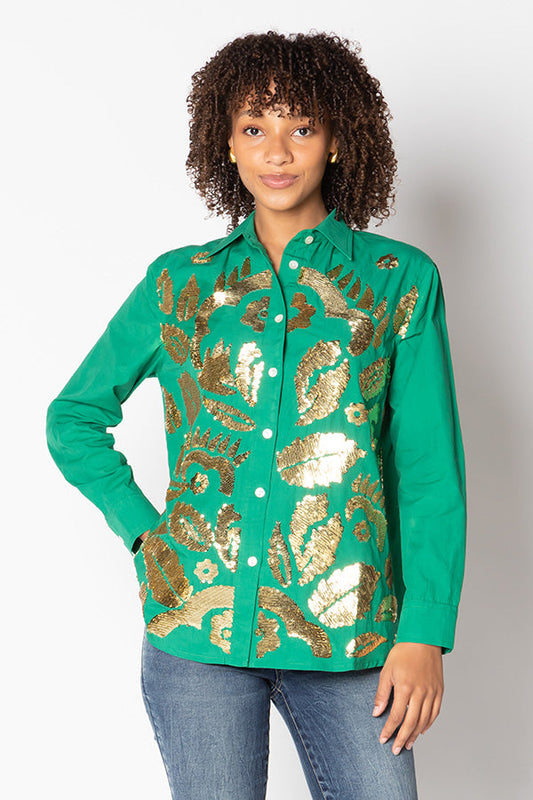 Image of Shirts. Productname: Rubyyaya Juleas Shirt Emerald in Emerald colour by brand - Rubyyaya