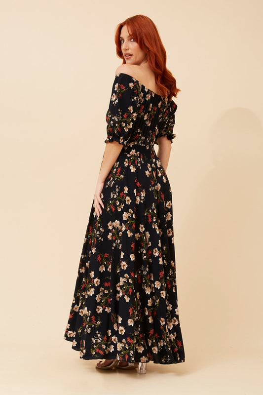 DAISY FLORAL MAXI DRESS (Multi Navy)