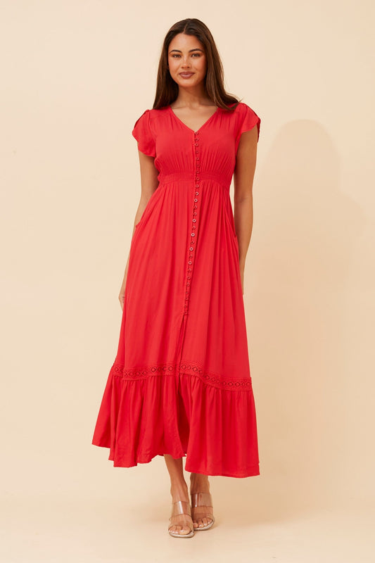Caroline Morgan Australia MOROCCO MAXI DRESS (Red)