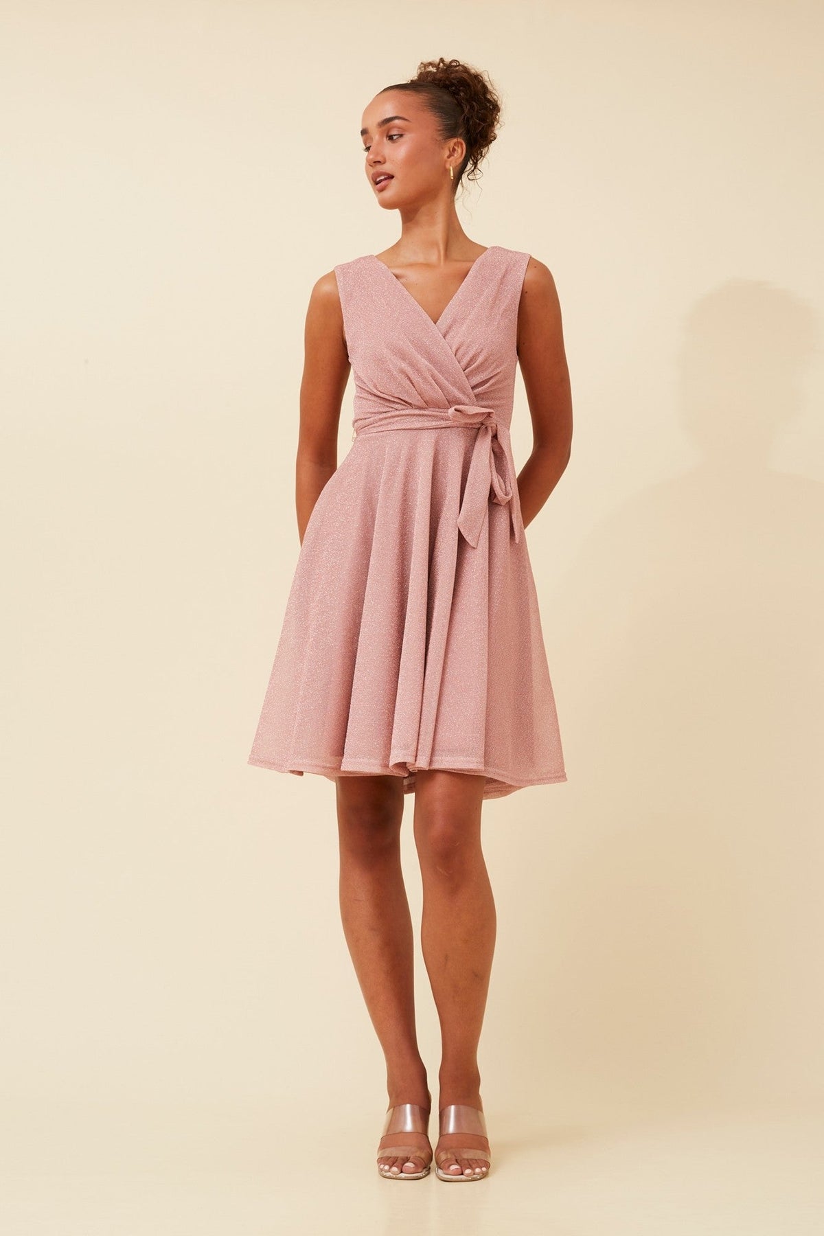 ANDI GLITTER SHORT DRESS (Emerald)