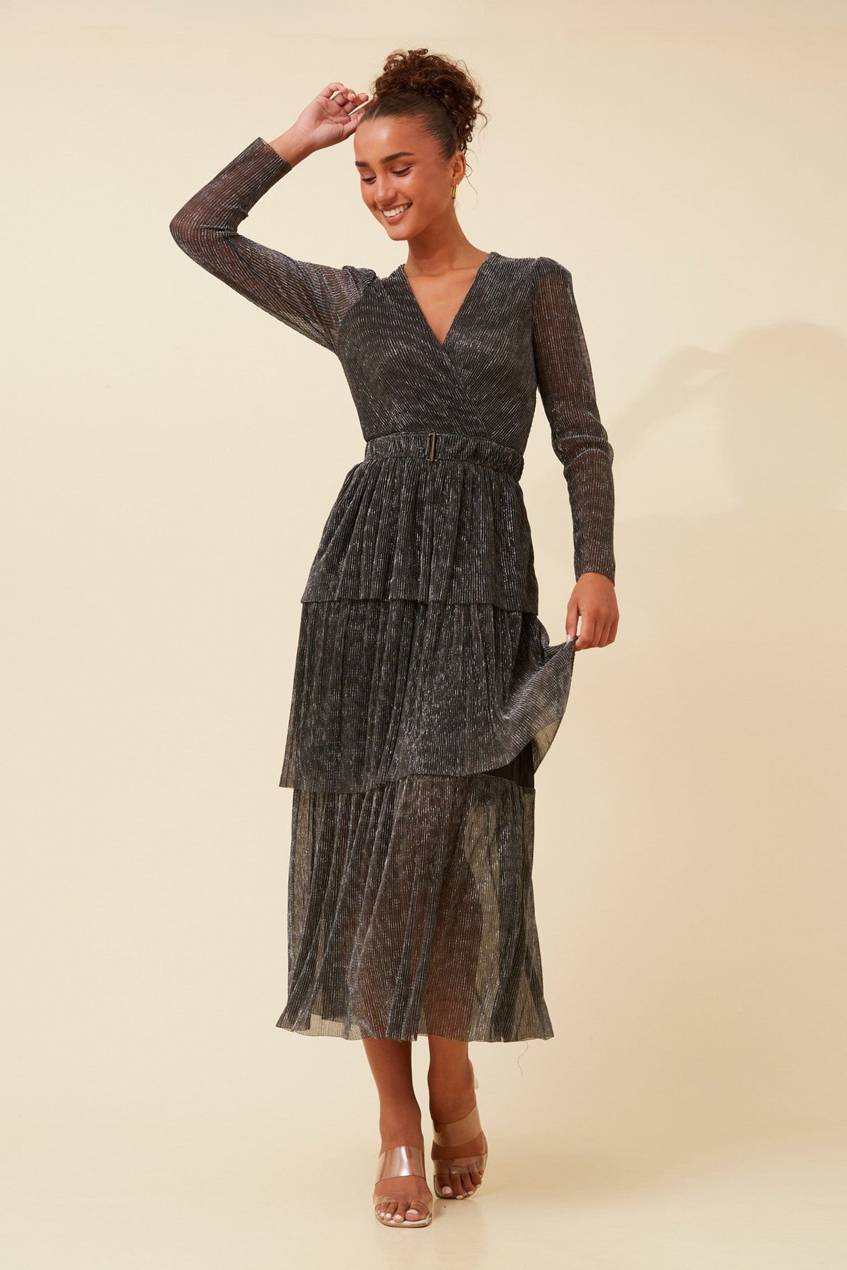 ANTONIA GLITTER MAXI DRESS (Classic Blue)