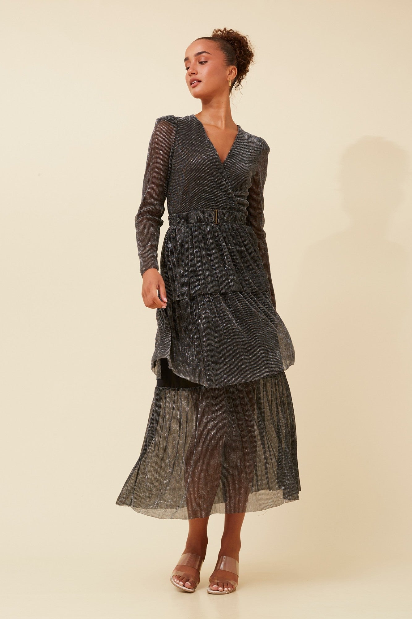 ANTONIA GLITTER MAXI DRESS (Classic Blue)