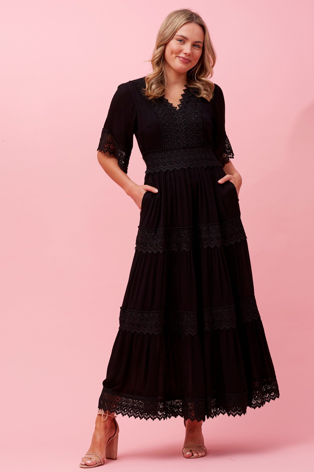 BYRON LACE MAXI DRESS (Jade)