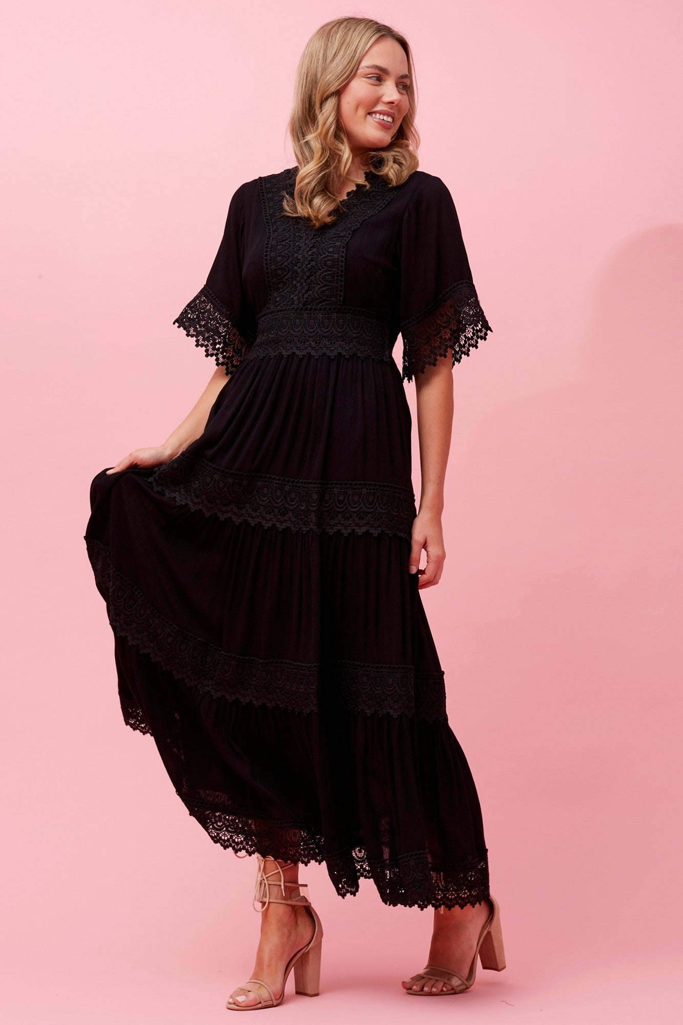 BYRON LACE MAXI DRESS (Jade)