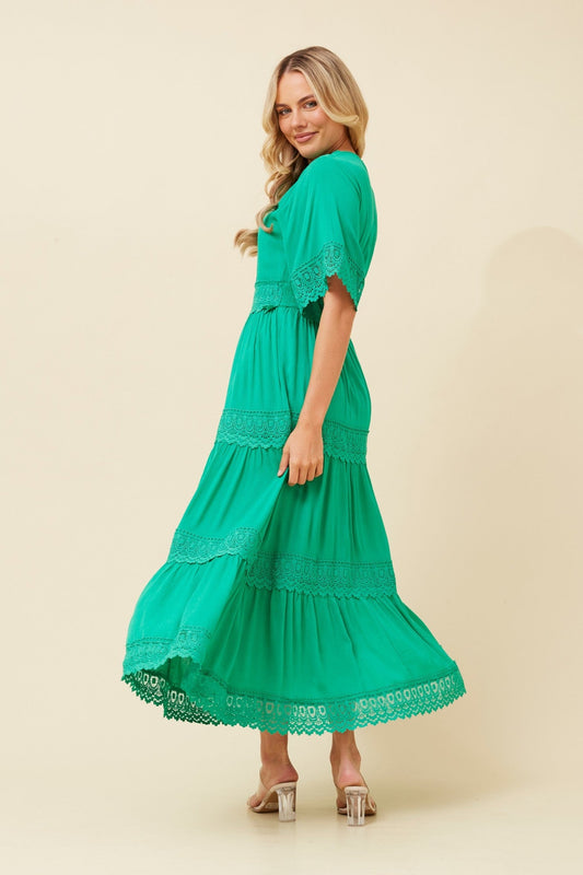 BYRON LACE MAXI DRESS (Jade)