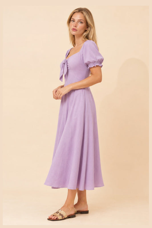Caroline Morgan Australia FAITH BOW FRONT DRESS (Lavender)