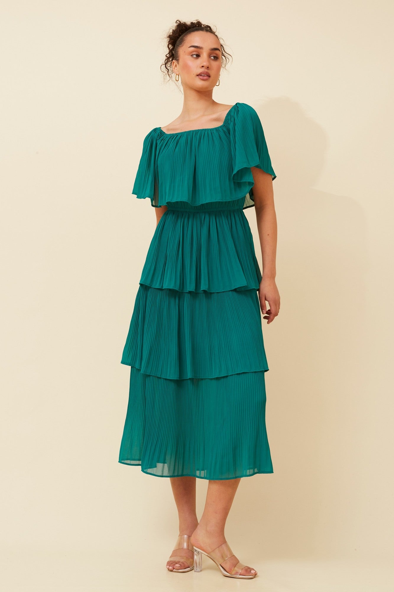 SAMARA OFF SHOULDER DRESS (Navy)