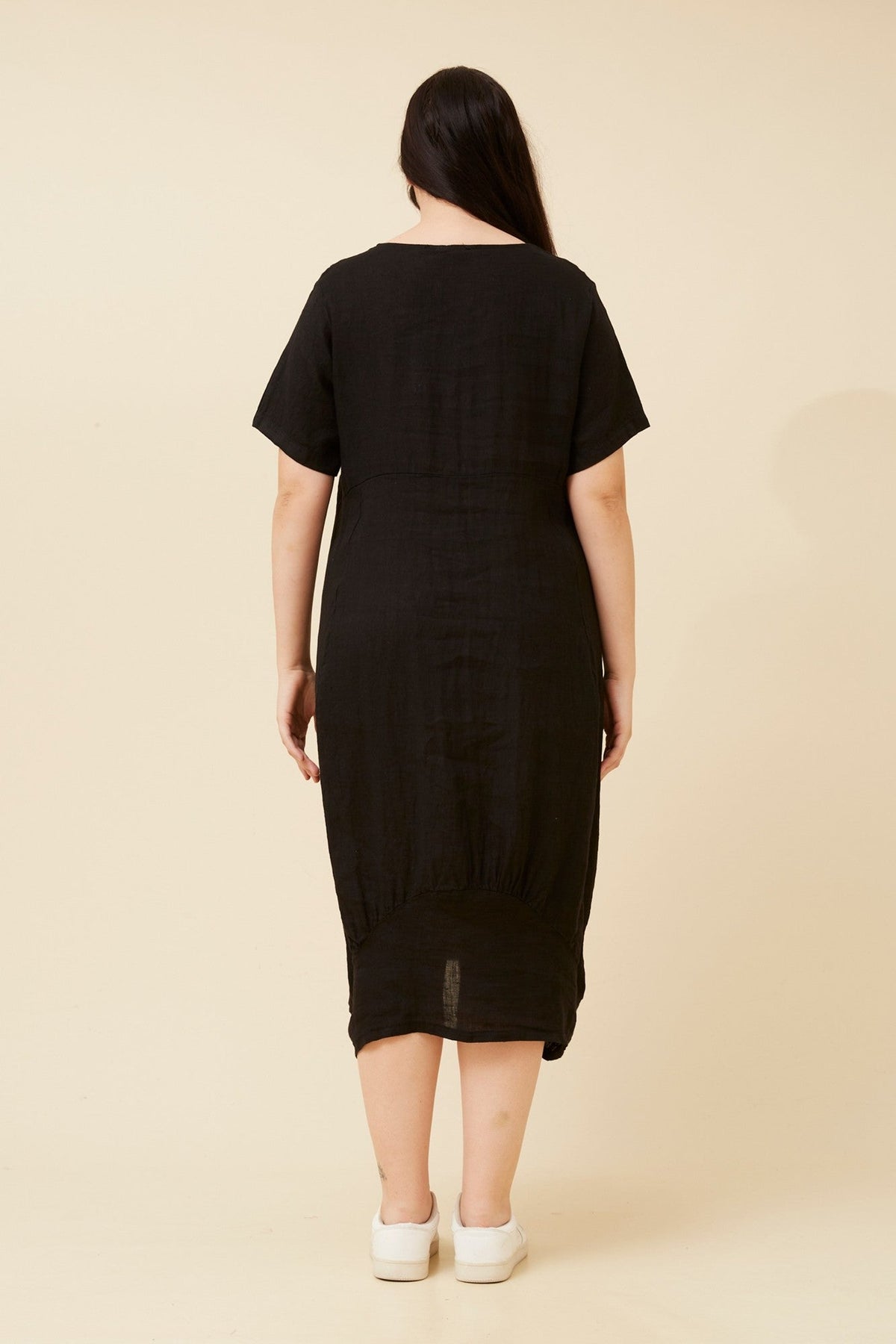 VAL LINEN DRESS (Black)