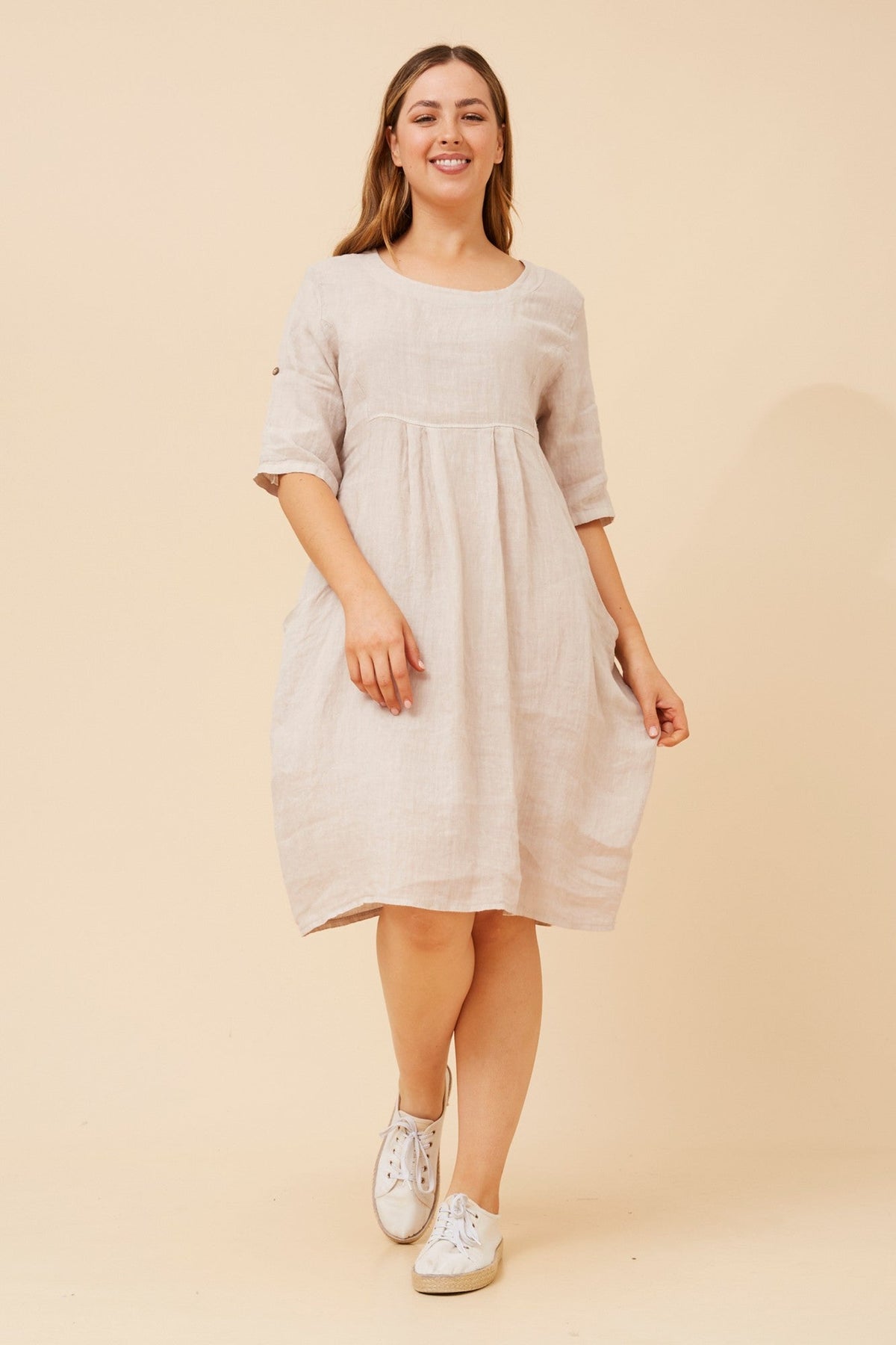BOTTEGA MODA PISA SHORT DRESS (Linen)