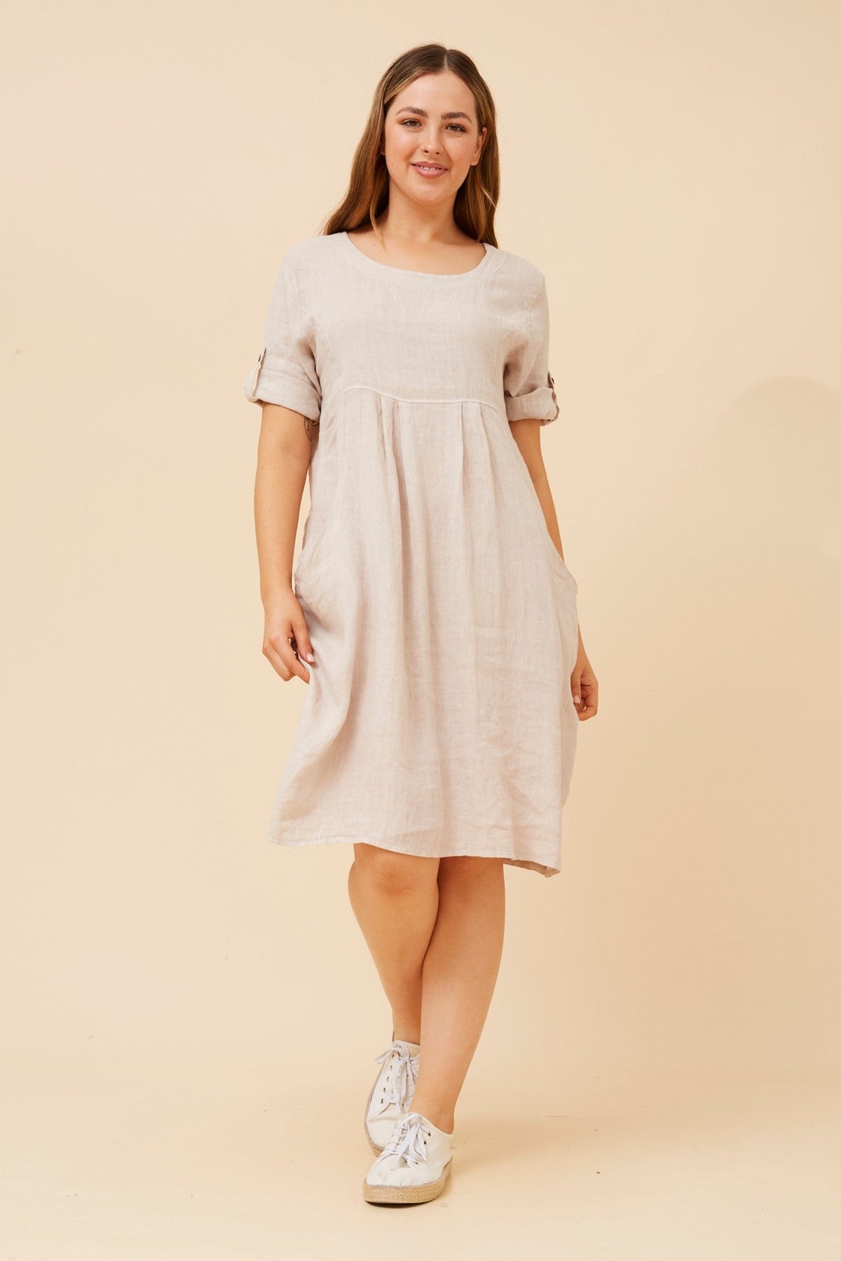 BOTTEGA MODA PISA SHORT DRESS (Linen)