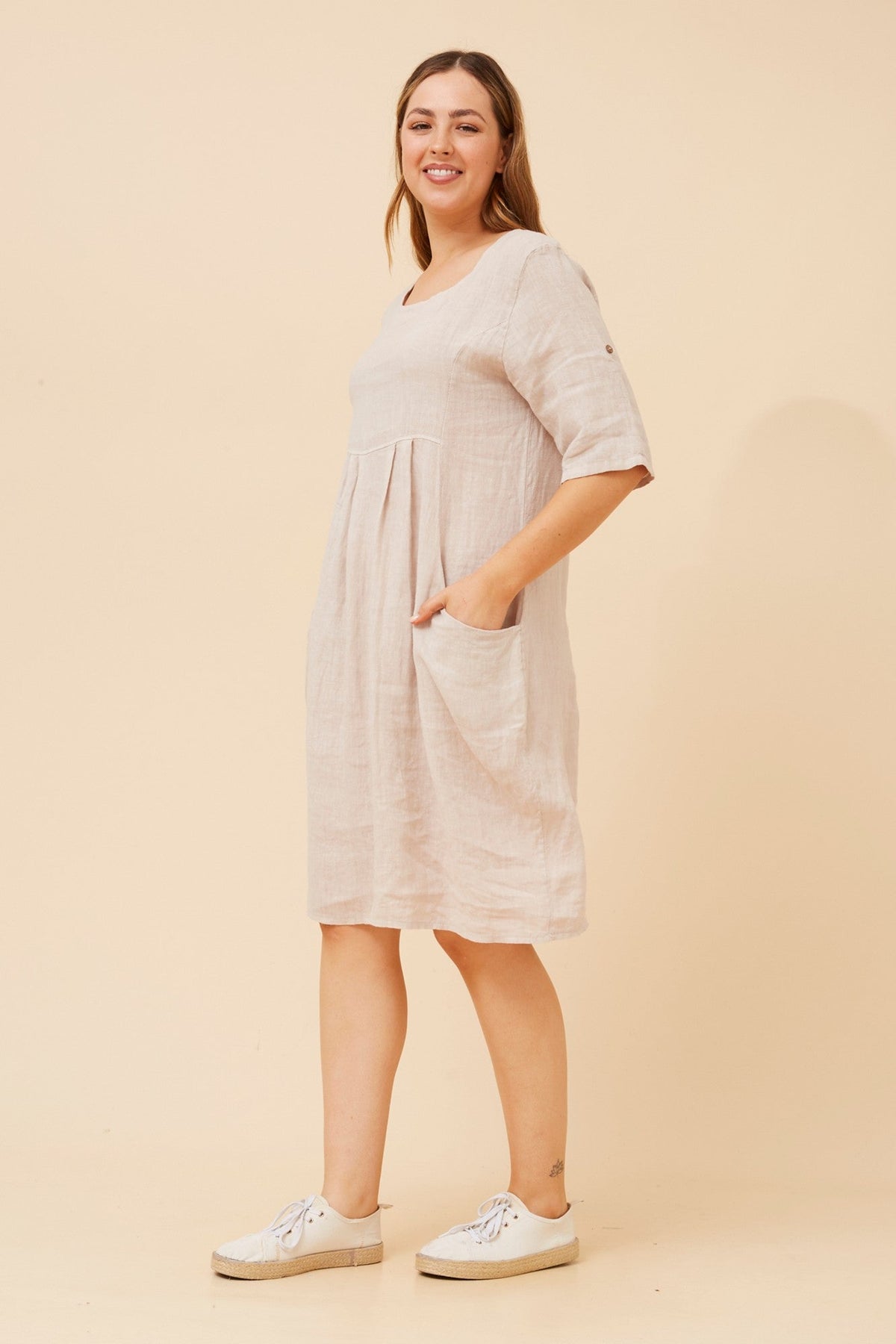BOTTEGA MODA PISA SHORT DRESS (Linen)