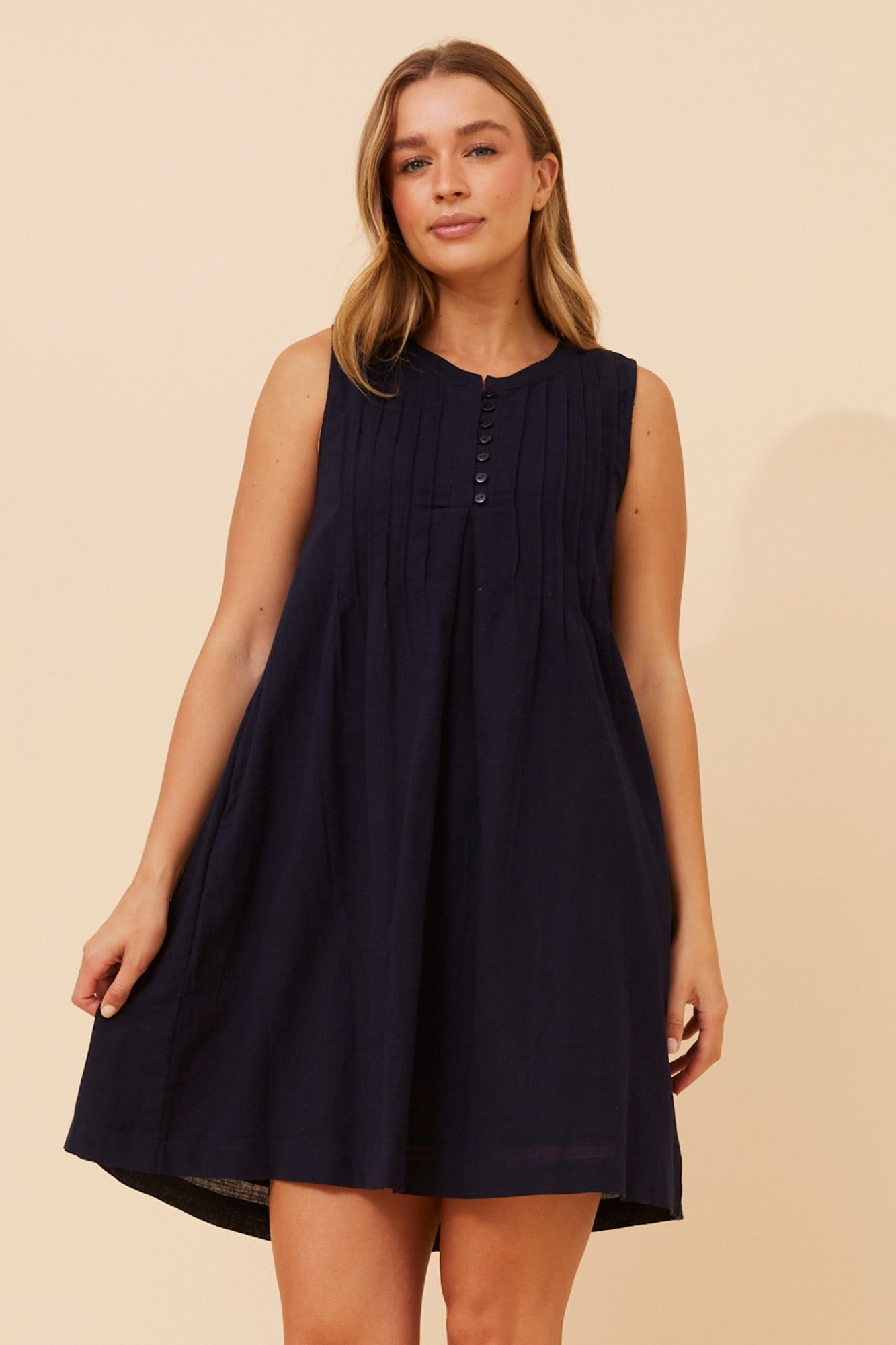 RAIZEL SOLID DRESS (Navy)