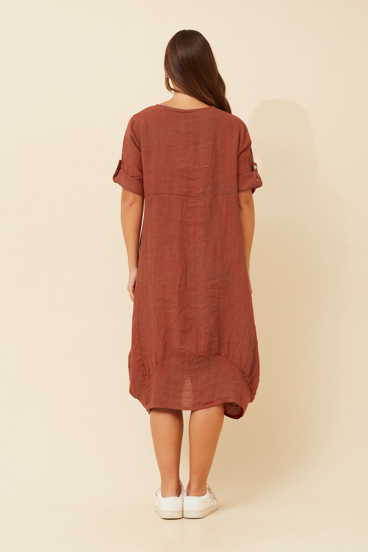 BOTTEGA MODA VALLA LINEN DRESS (Coccio)
