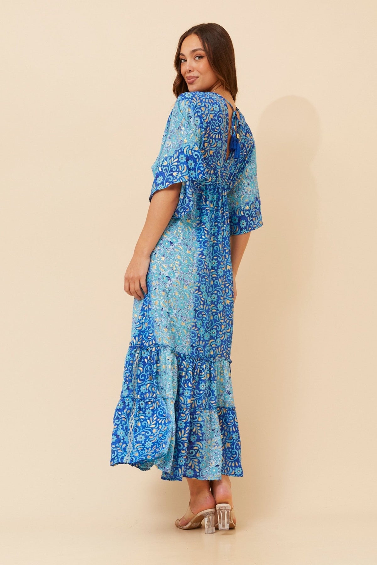 CHANDRA FLORAL MAXI DRESS (Blue)