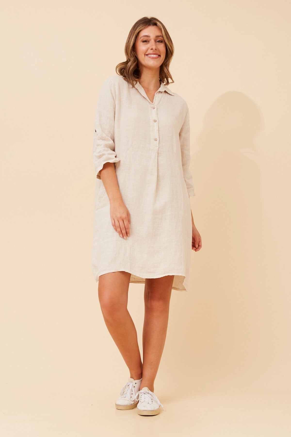 BOTTEGA MODA JOSEFA SOLID DRESS (Linen)