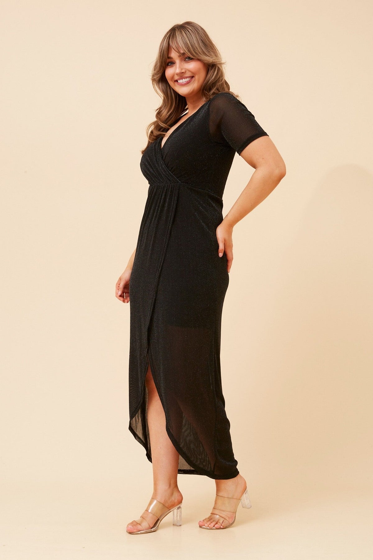 FOSCA CROSSOVER MAXI DRESS (Navy)
