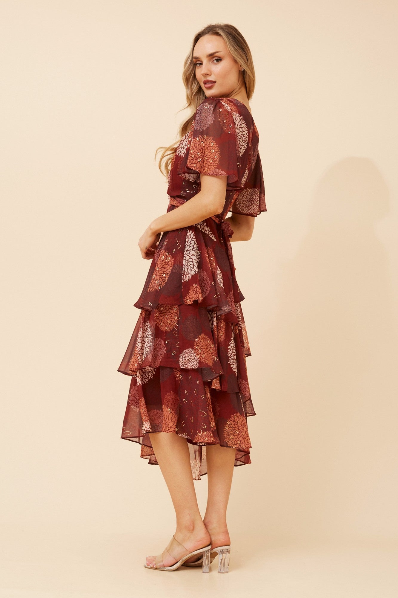 WINDSOR FLORAL MIDI DRESS (Navy)