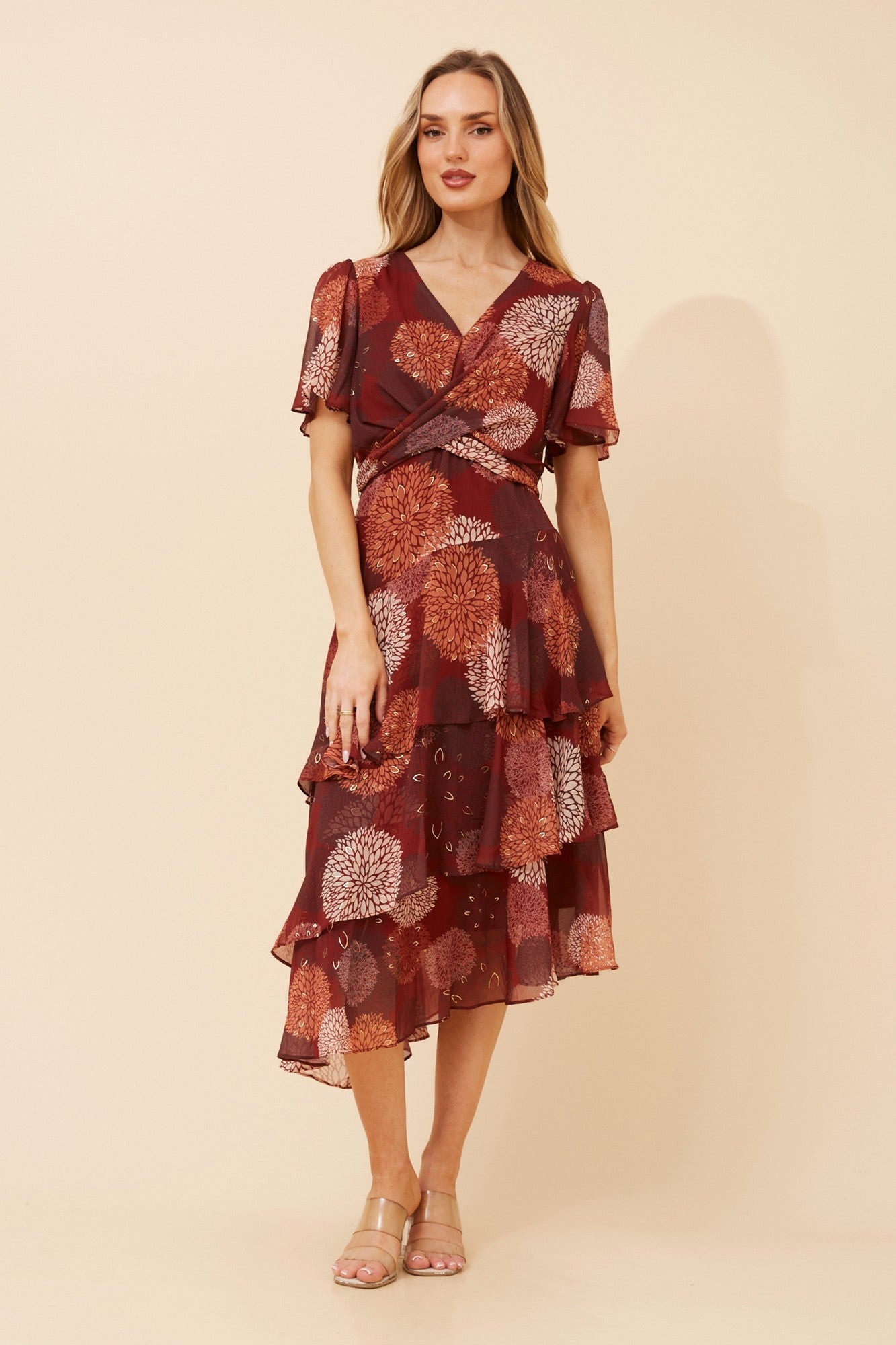 WINDSOR FLORAL MIDI DRESS (Navy)
