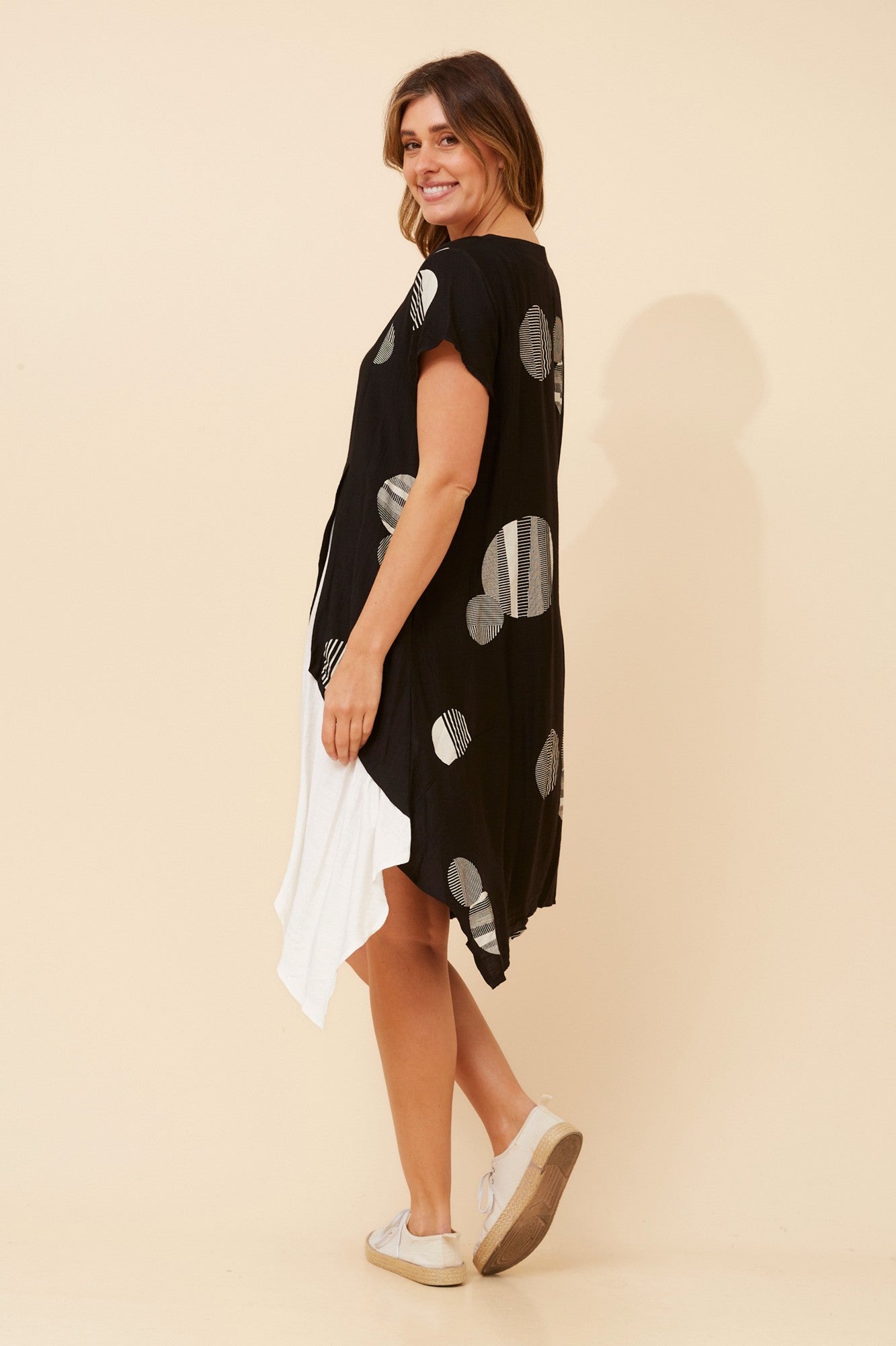 SUSANNA POLKA DOT PRINT DRESS (Black)