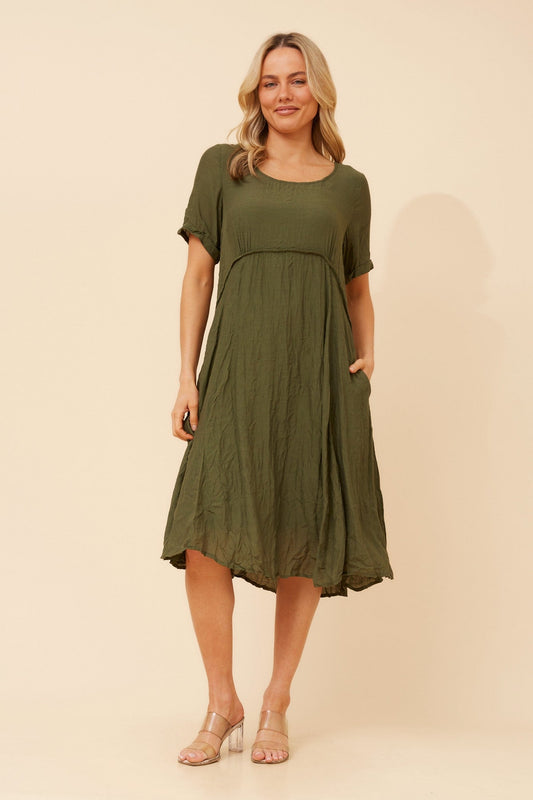 DREE SOLID MIDI DRESS (Cherry)