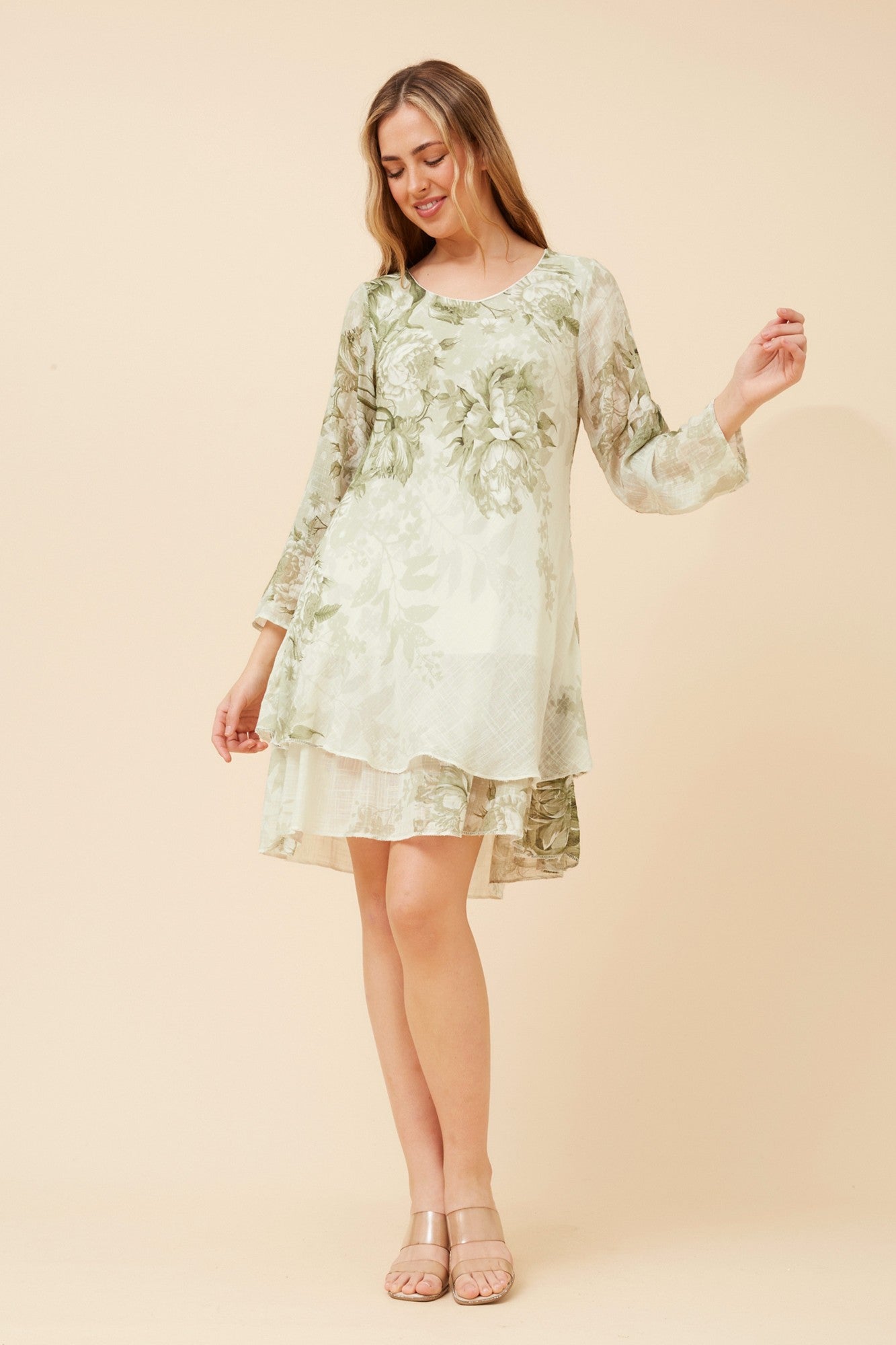 Image of Dresses. Product name - DONISA FLORAL DRESS in Blue colour by brand - BOTTEGA MODA