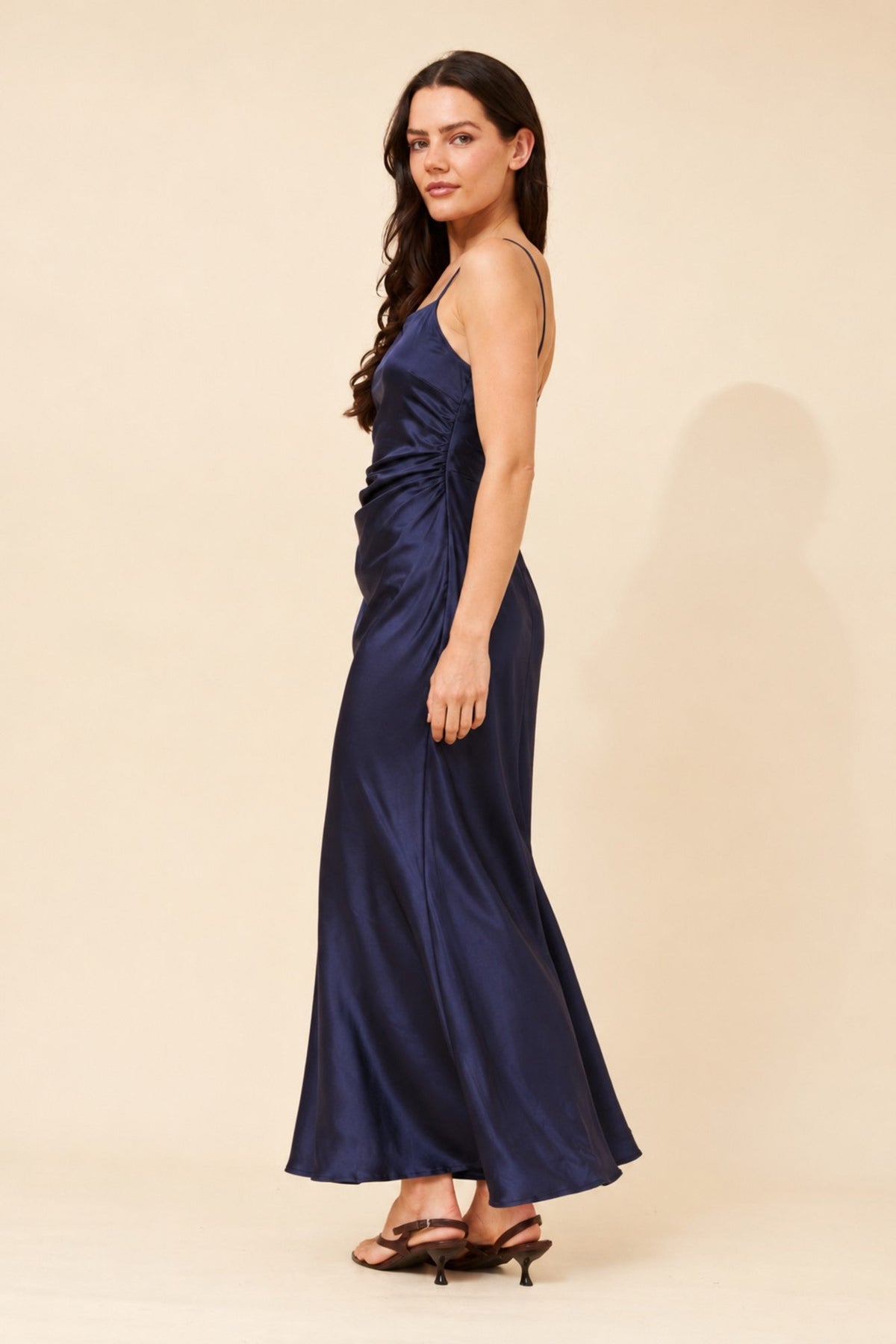 Caroline Morgan Australia FIDELIA SATIN MAXI DRESS (Navy)