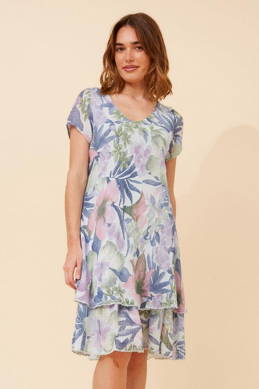 ELECTRA FLORAL DRESS (Blue)