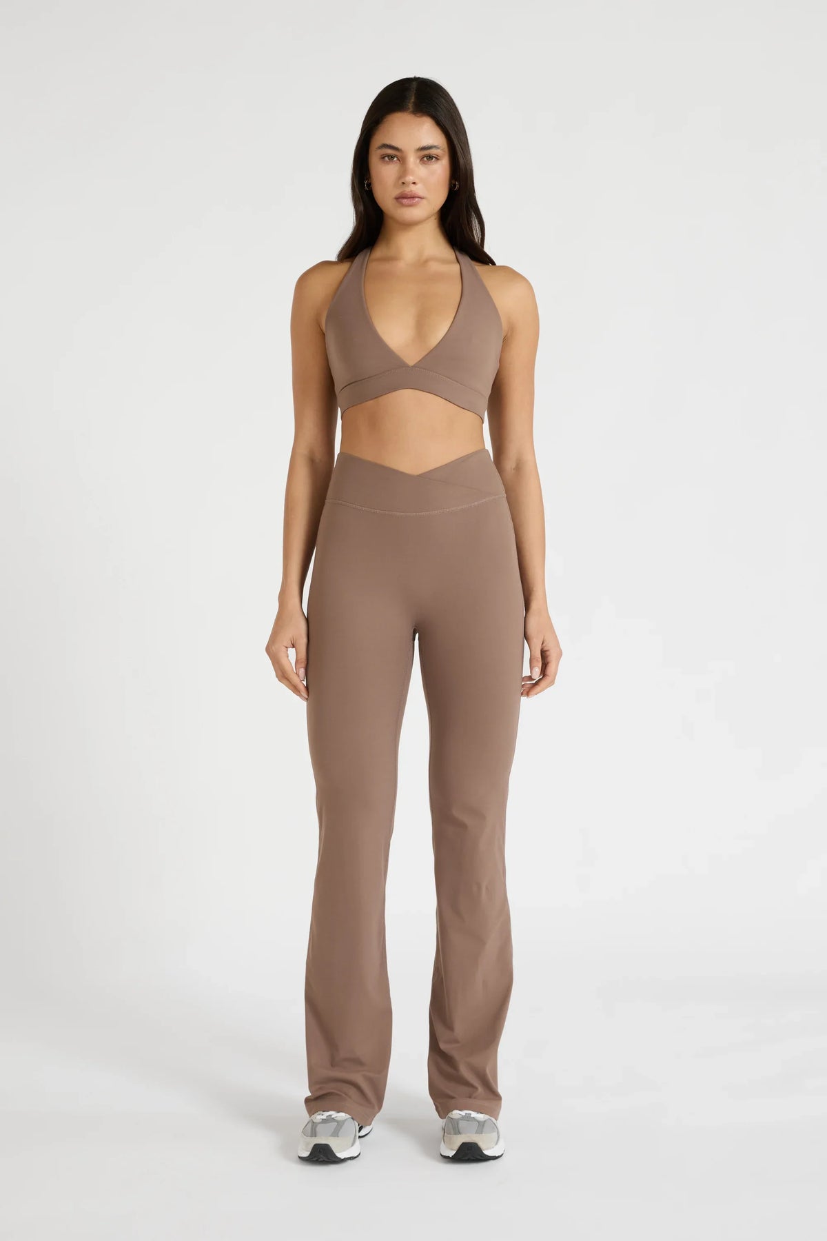 ALLFENIX CloudCore V-Waist Flared Legging (Latte)