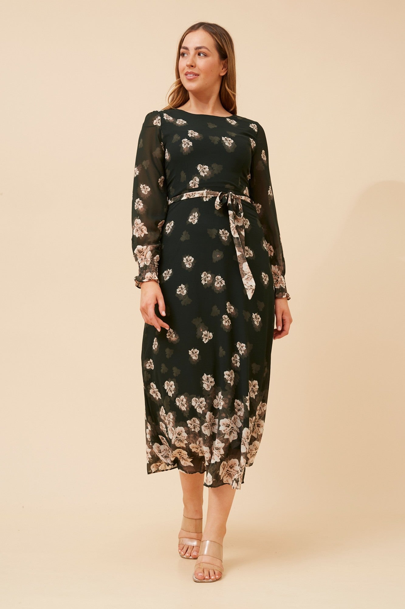 PRISCILLA FLORAL MAXI DRESS (Emerald)