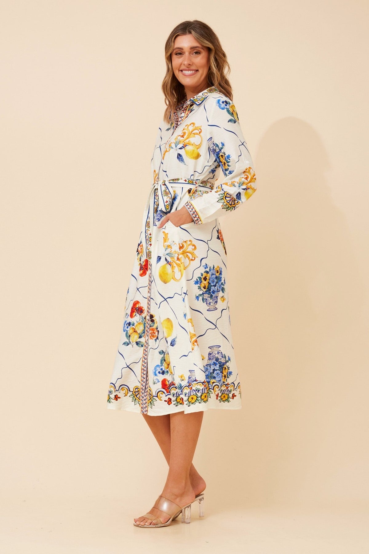 MARGO WANDERLUST MAXI DRESS (Multi White)
