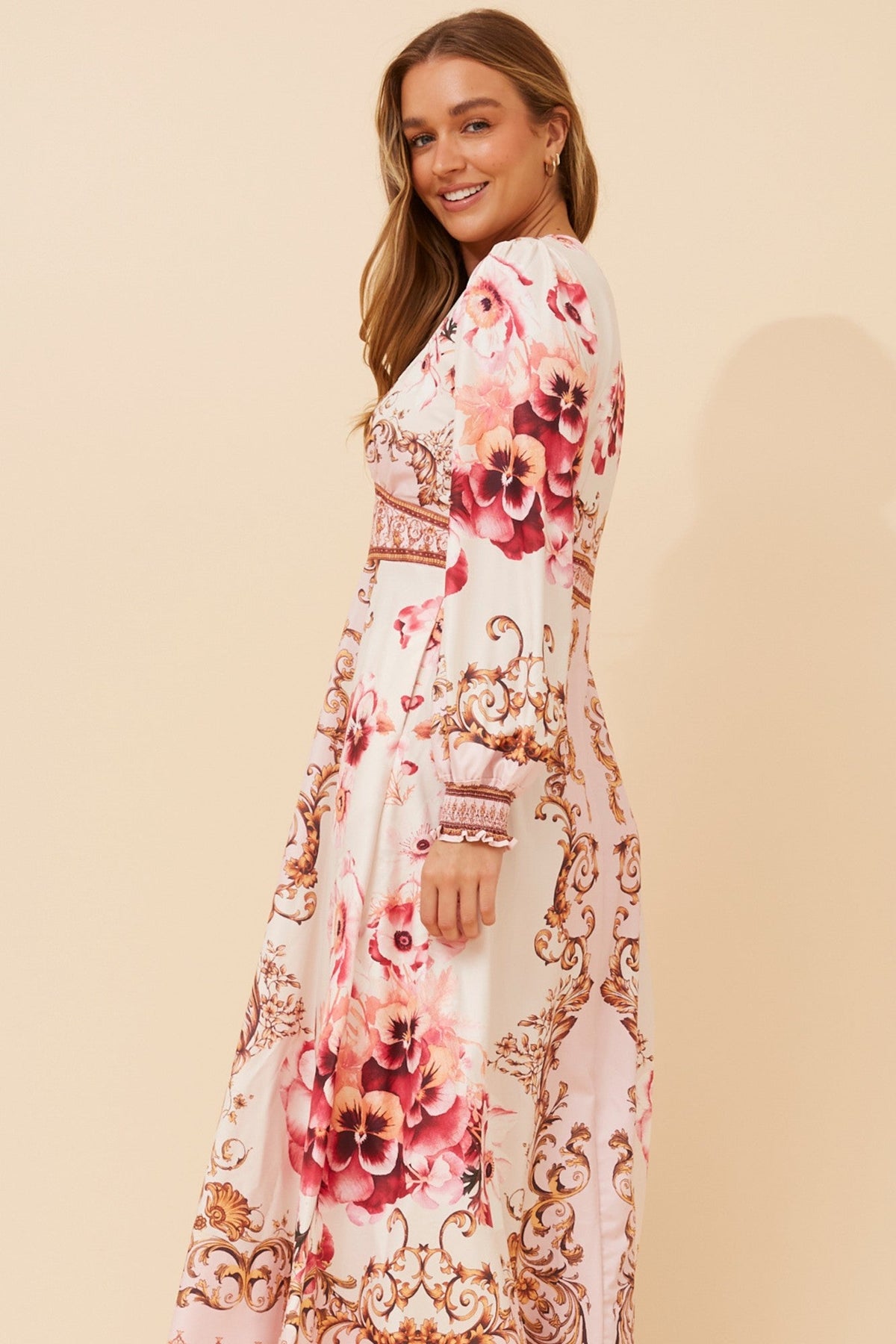CATALEYA ARABESQUE PRINT DRESS (Pink)