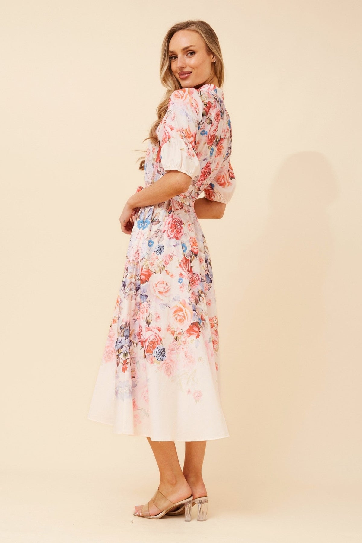 UDELLA FLORAL MAXI DRESS (Multi Pink)