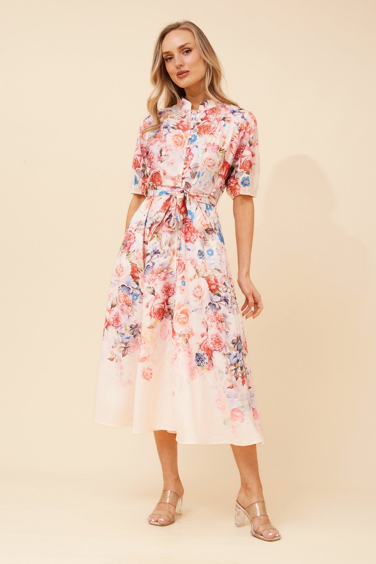 UDELLA FLORAL MAXI DRESS (Multi Pink)