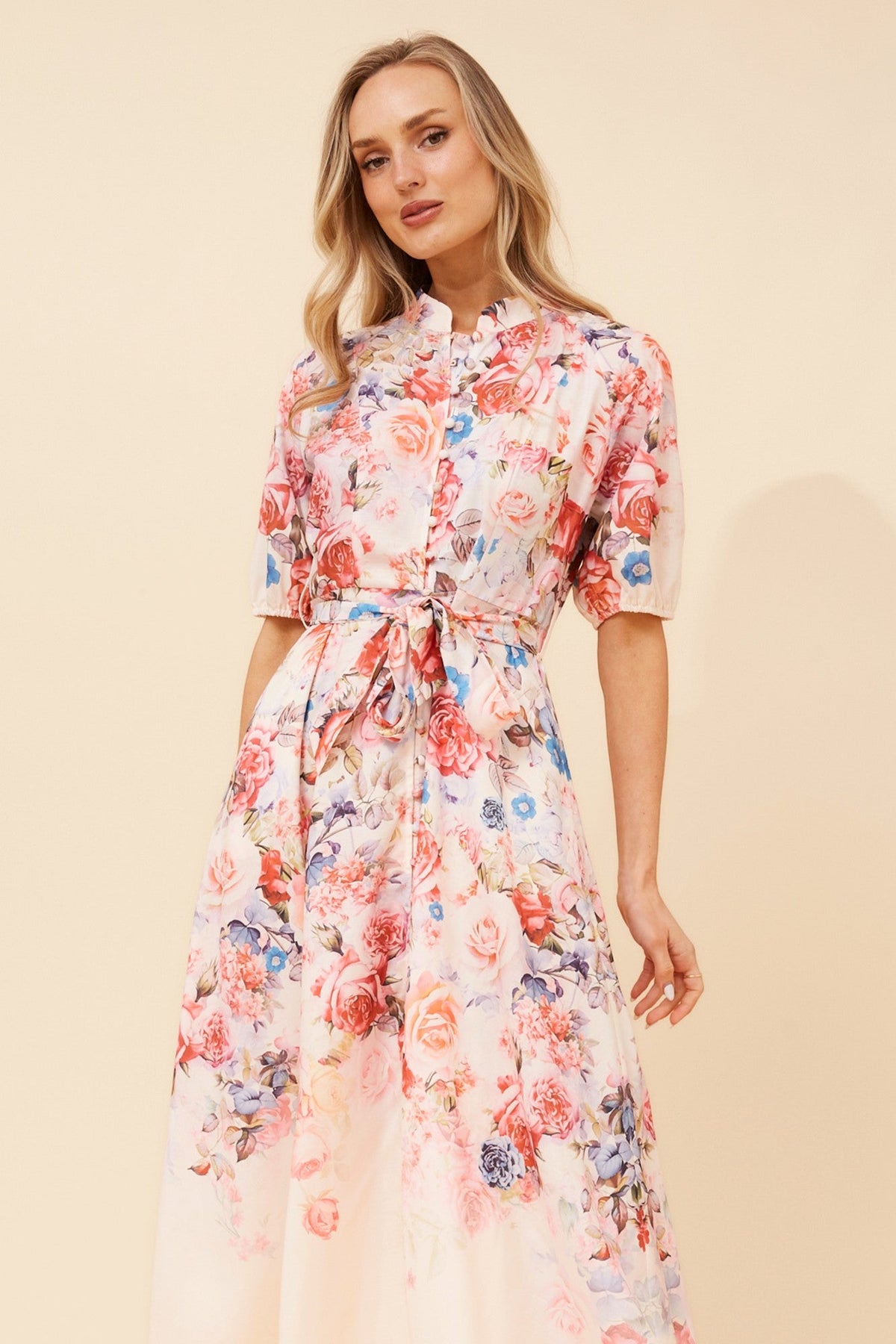 UDELLA FLORAL MAXI DRESS (Multi Pink)