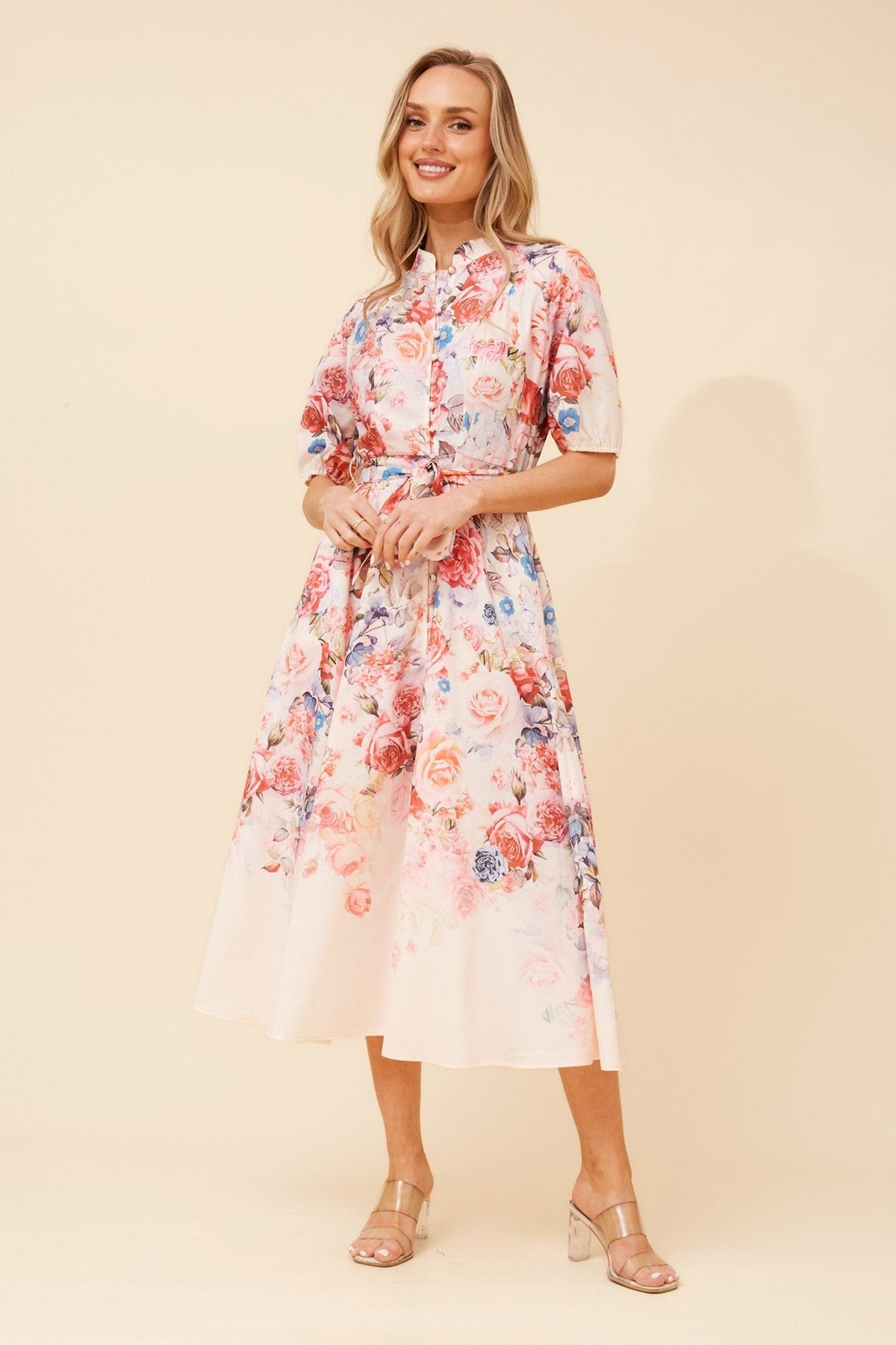 UDELLA FLORAL MAXI DRESS (Multi Pink)