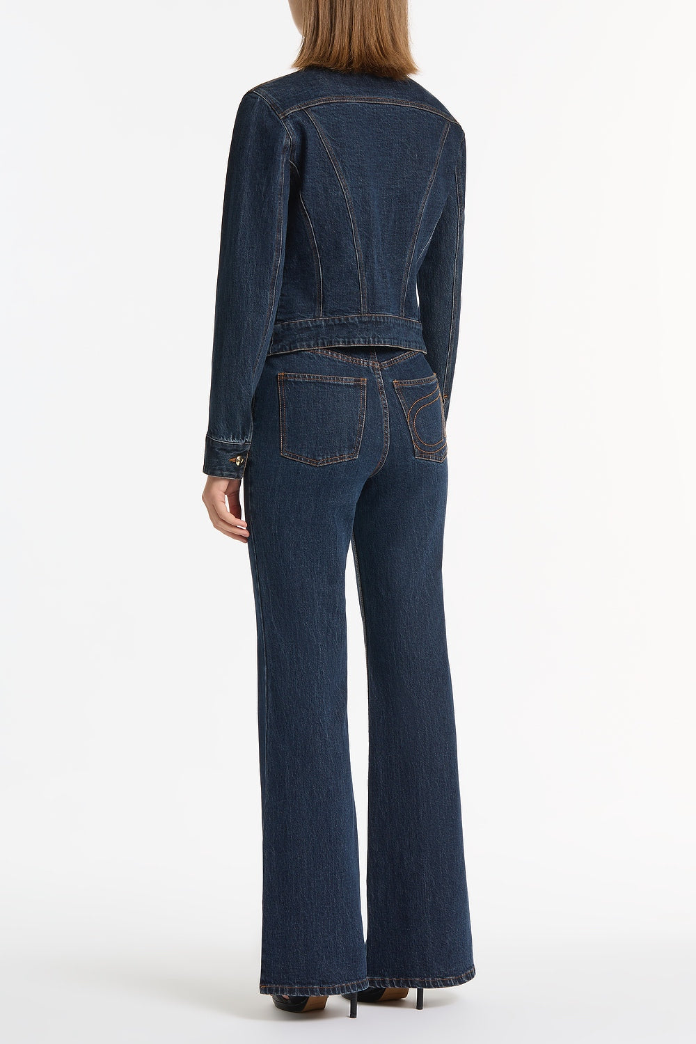 Carla Zampatti Dark Indigo Bootleg Denim Jeans (Blue)