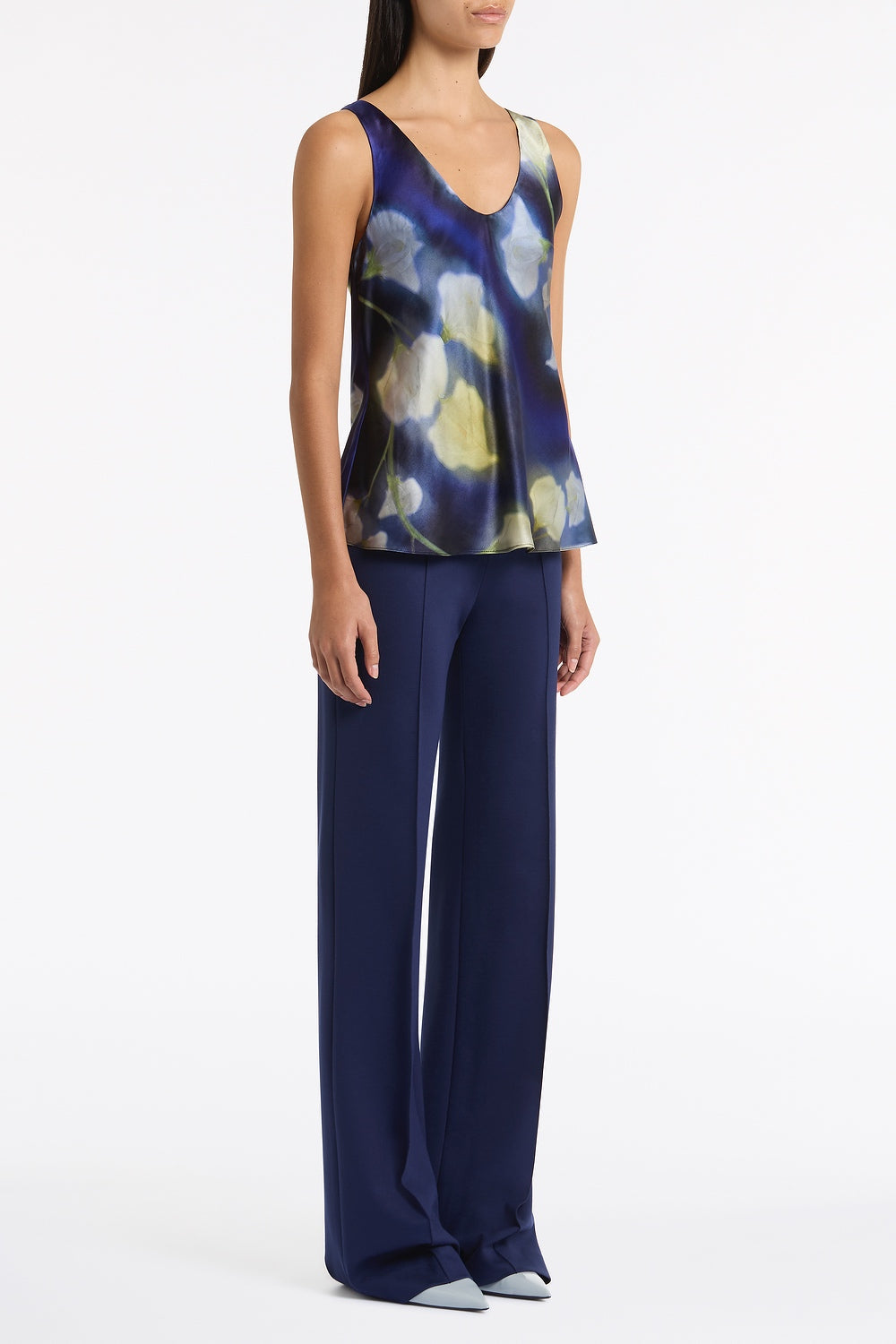 Carla Zampatti Deep Ponte Wide Leg Pant (Blue)