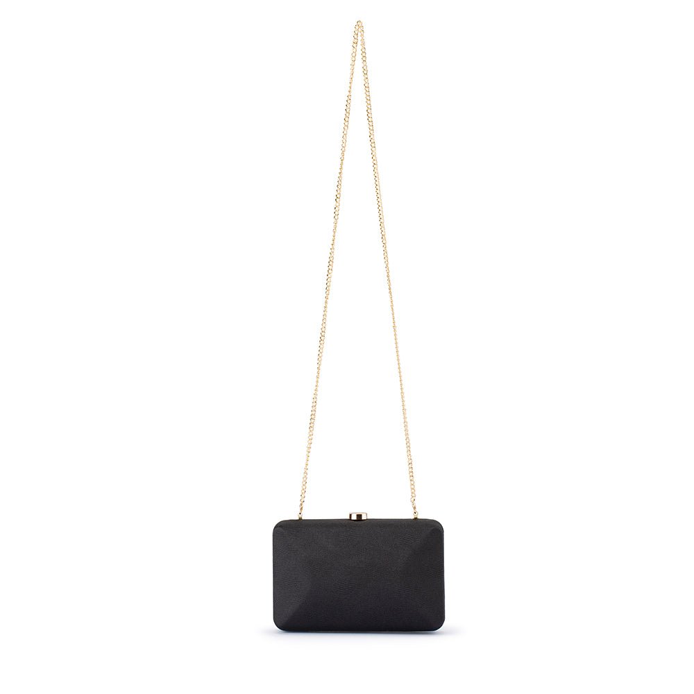 Olga Berg DELIA Textural Clutch (Black)