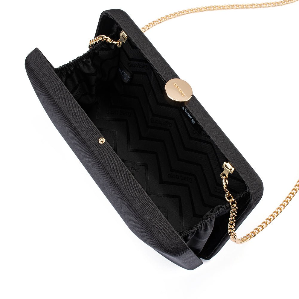 Olga Berg DELIA Textural Clutch (Black)