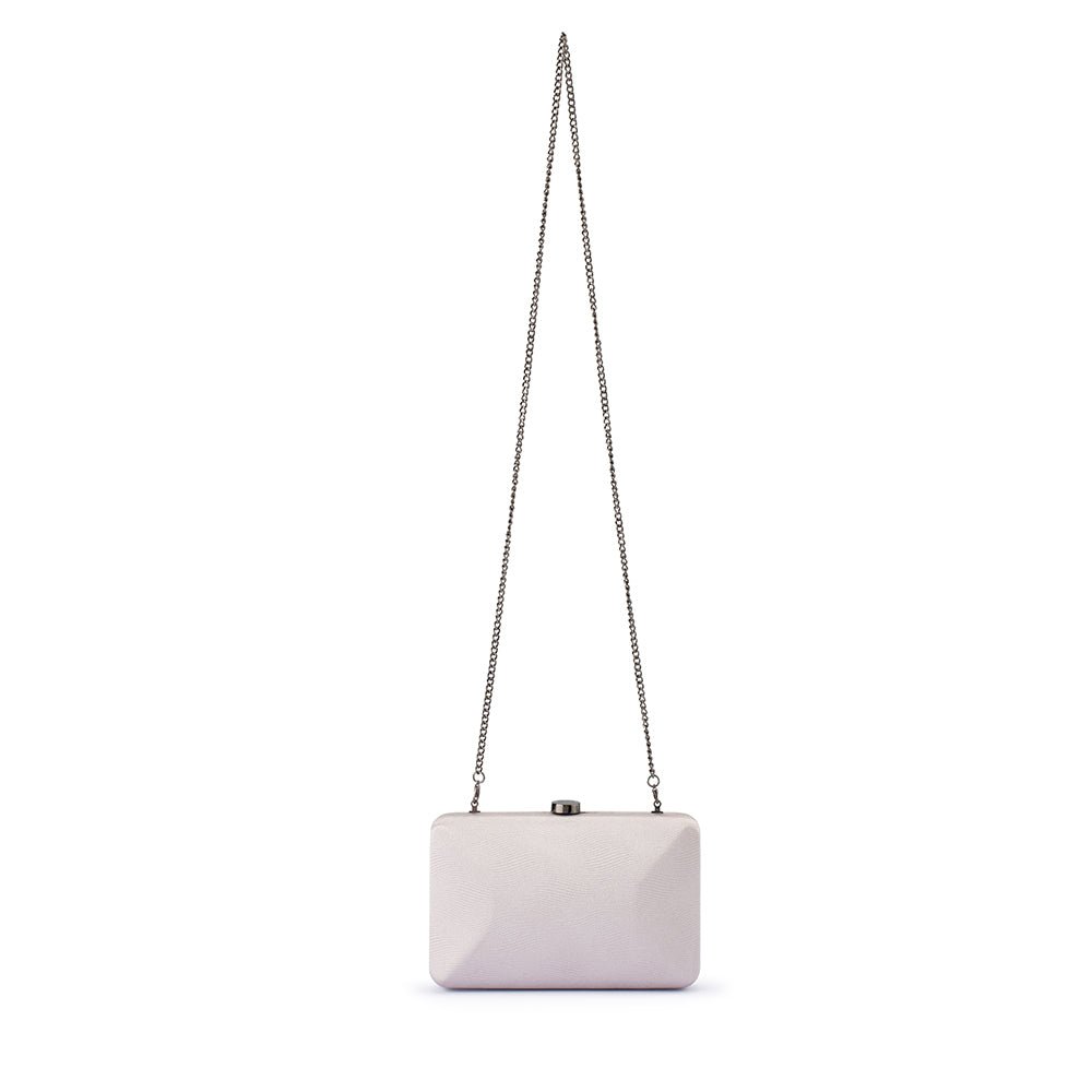 Olga Berg DELIA Textural Clutch (Champagne)