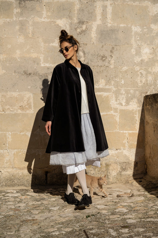 DeVille Coat - Cotton Velvet