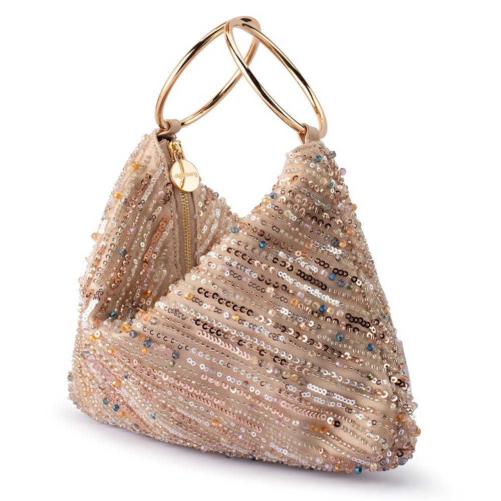 Olga Berg DION Ring Handle Bag (Champagne)
