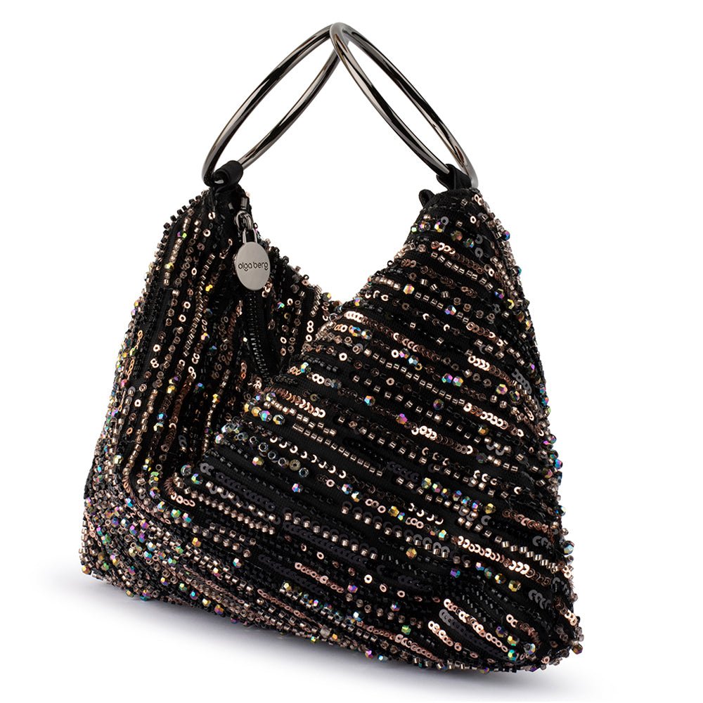 Olga Berg DION Ring Handle Bag (Bronze)