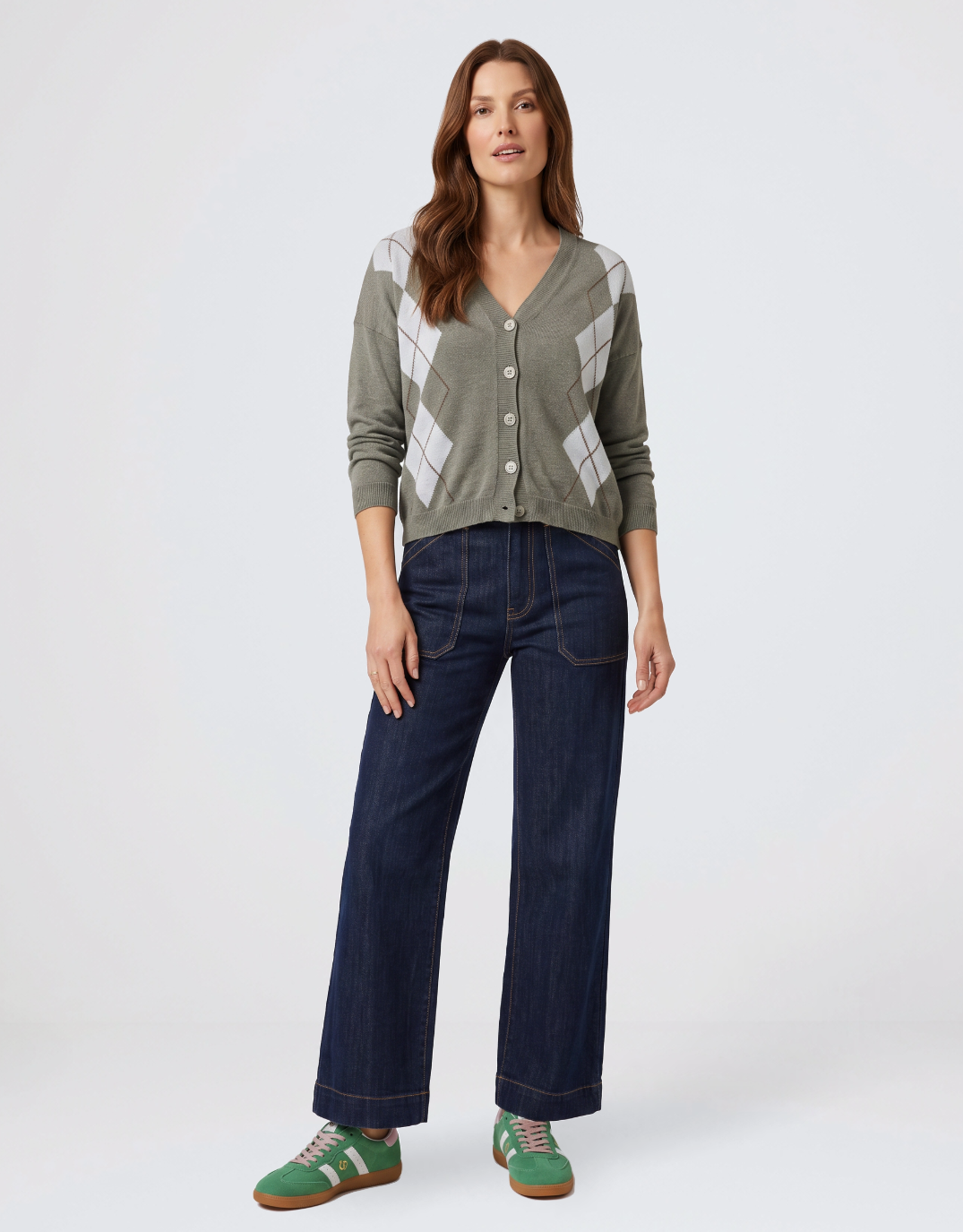 Italian Star Driver Cardi (Khaki)