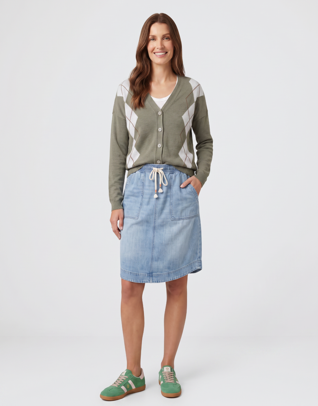 Italian Star Driver Cardi (Khaki)